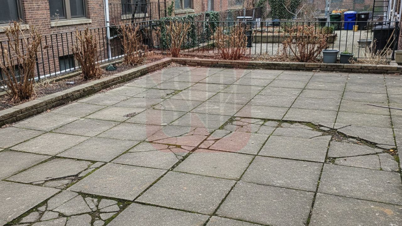 Crack Concrete Patio Image